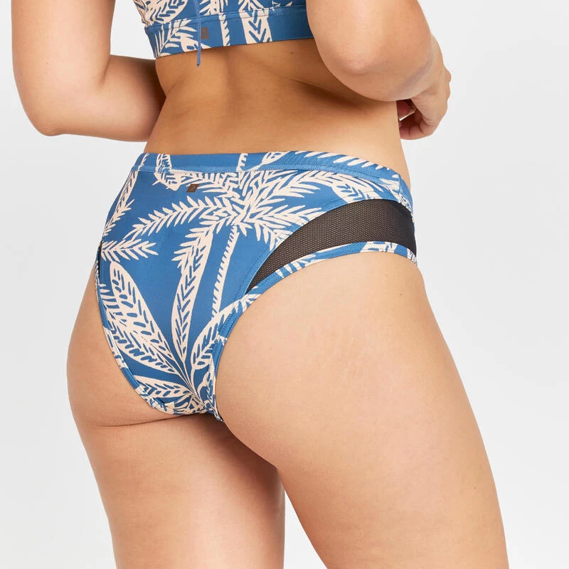 Bas De Maillot De Bain Culotte Femme - Savana Palmer Bleu 1 Bas De Maillot De Bain Culotte Femme - Savana Palmer Bleu