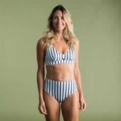 Bas De Maillot De Bain De Surf Femme Taille Haute ROMI MARIN BLANC GRIS FONCE -Board Zone Soldes bas de maillot de bain de surf femme taille haute romi marin blanc gris fonce 4