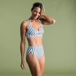 Bas De Maillot De Bain De Surf Femme Taille Haute ROMI MARIN BLANC GRIS FONCE -Board Zone Soldes bas de maillot de bain de surf femme taille haute romi marin blanc gris fonce 7