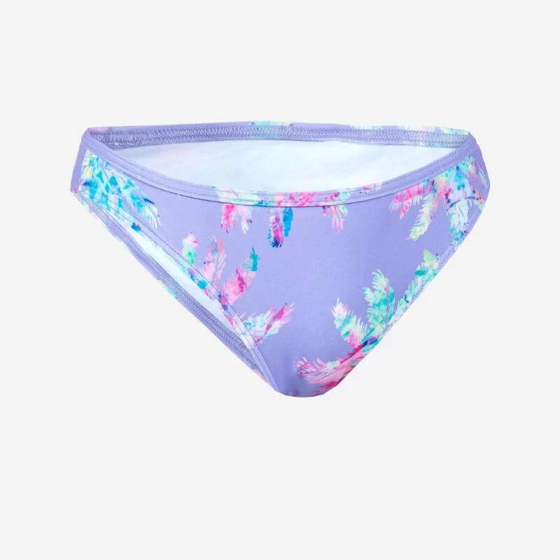 Bas De Maillot De Bain Fille - 100 Zeli Palm Violet 1 Bas De Maillot De Bain Fille - 100 Zeli Palm Violet