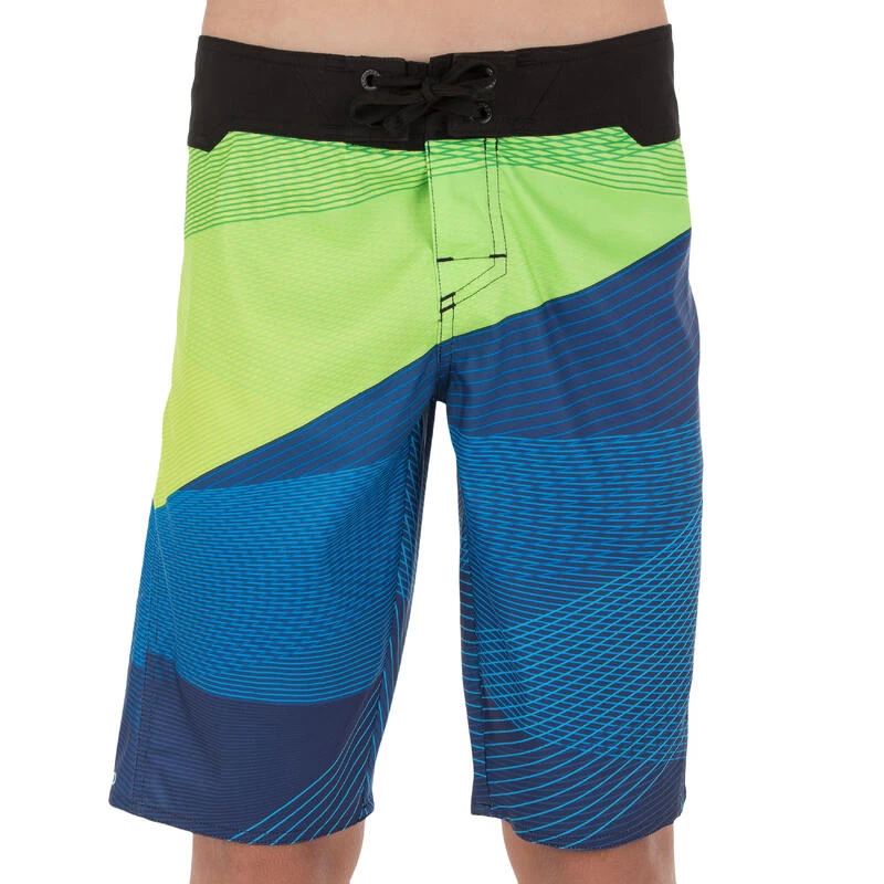 Tribord Boardshort Long Garçon Lafitenia Tension Vert 2 Tribord Boardshort Long Garçon Lafitenia Tension Vert – Image 2