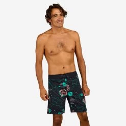 Boardshort Surf 500 19" PARADISE BLACK 18 Boardshort Surf 500 19" PARADISE BLACK -Board Zone Soldes boardshort surf 500 19 paradise black 8