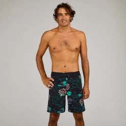 Boardshort Surf 500 19" PARADISE BLACK 19 Boardshort Surf 500 19" PARADISE BLACK -Board Zone Soldes boardshort surf 500 19 paradise black 9