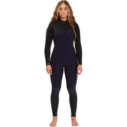 Billabong Combinaison De Surf Synergy 5/4mm - Zip Au Dos - Noir Femmes -Board Zone Soldes combinaison de surf synergy 54mm zip au dos noir femmes 3