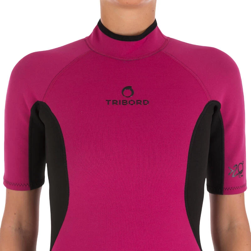 Tribord Combinaison Surf Shorty 100 Néoprène Femme Violet 9 Tribord Combinaison Surf Shorty 100 Néoprène Femme Violet – Image 9