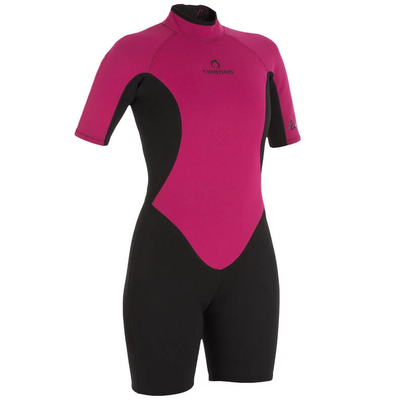 Tribord Combinaison Surf Shorty 100 Néoprène Femme Violet 1 Tribord Combinaison Surf Shorty 100 Néoprène Femme Violet