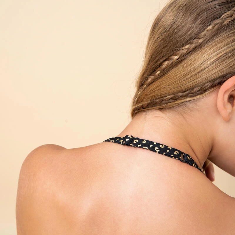 HAUT DE MAILLOT DE BAIN FOULARD FILLE 100 NOIR 6 HAUT DE MAILLOT DE BAIN FOULARD FILLE 100 NOIR – Image 6