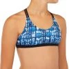 HAUT DE MAILLOT DE BAIN SURF FILLE BRASSIÈRE BLEU BONDI 500