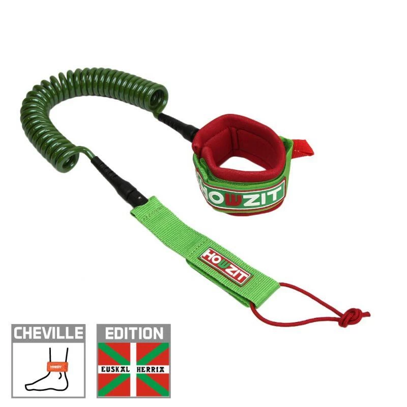 LEASH DE SUP COIL 9' - HOWZIT - SPECIAL EDITION BASQUE COUNTRY - 1 LEASH DE SUP COIL 9' - HOWZIT - SPECIAL EDITION BASQUE COUNTRY -