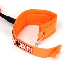 LEASH DE WINGFOIL HOWZIT COIL ORANGE POIGNET 4' 12 LEASH DE WINGFOIL HOWZIT COIL ORANGE POIGNET 4' -Board Zone Soldes leash de wingfoil howzit coil orange poignet 4 5