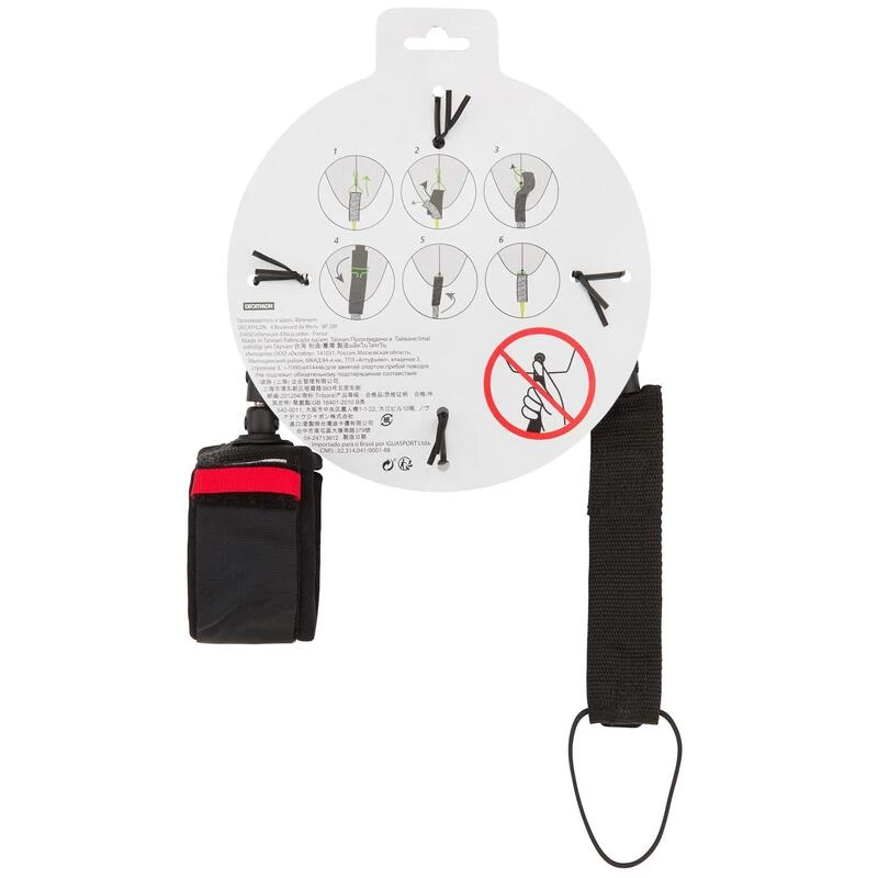 Leash Surf 7' (210 Cm) Diamètre 7 Mm Noir 7 Leash Surf 7' (210 Cm) Diamètre 7 Mm Noir – Image 7