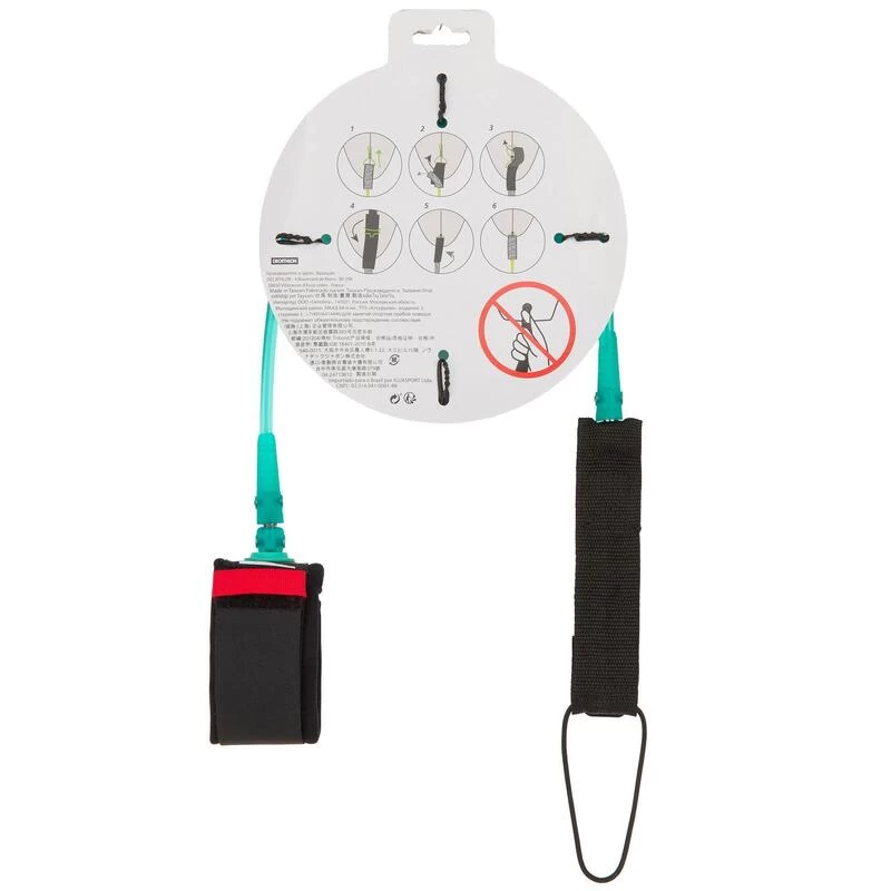 Leash Surf 8' (240 Cm) Diamètre 7 Mm Vert 5 Leash Surf 8' (240 Cm) Diamètre 7 Mm Vert – Image 5