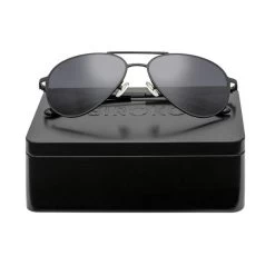 Lunettes De Soleil Aviateur Acier Inox Surf Homme Et Femme Monza Noir