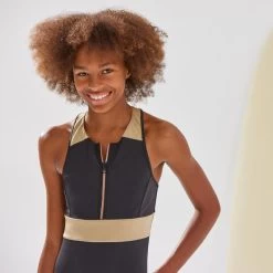 MAILLOT DE BAIN 1 PIECE CALYSTA FILLE 900 NOIR OR -Board Zone Soldes maillot de bain 1 piece calysta fille 900 noir or 2