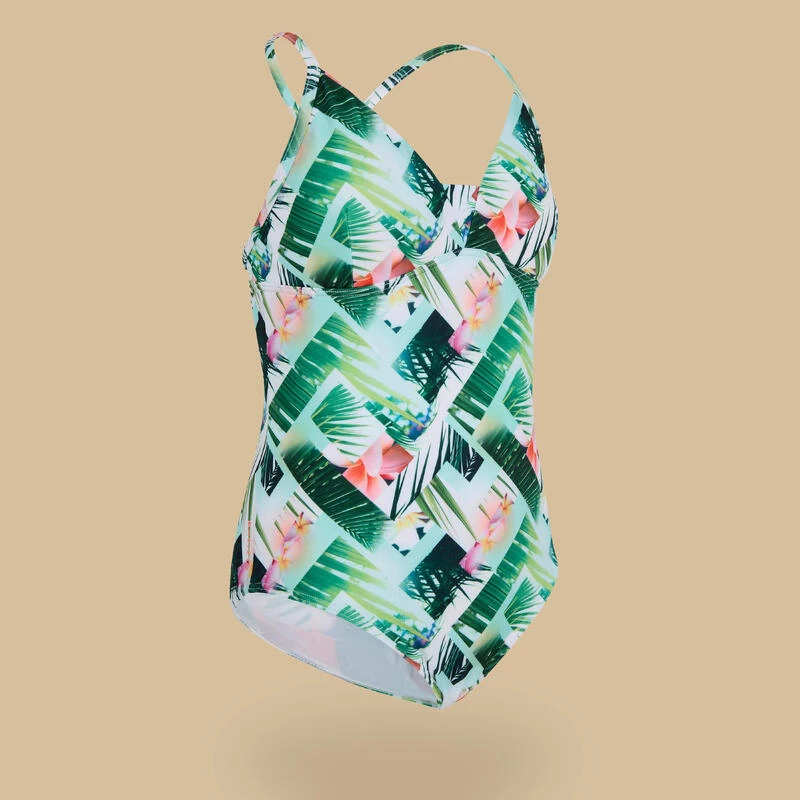 MAILLOT DE BAIN 1 PIECE TRIANGLE FILLE 500 VERT 7 MAILLOT DE BAIN 1 PIECE TRIANGLE FILLE 500 VERT – Image 7