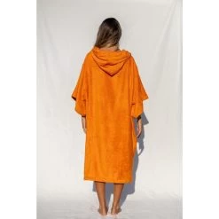 Pacifique Sud | Poncho Surf | Orange | Avec Manches -Board Zone Soldes pacifique sud poncho surf orange avec manches 2