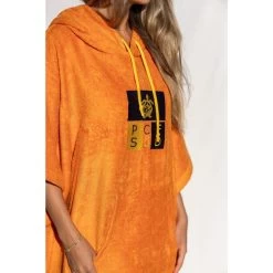 Pacifique Sud | Poncho Surf | Orange | Avec Manches -Board Zone Soldes pacifique sud poncho surf orange avec manches 4