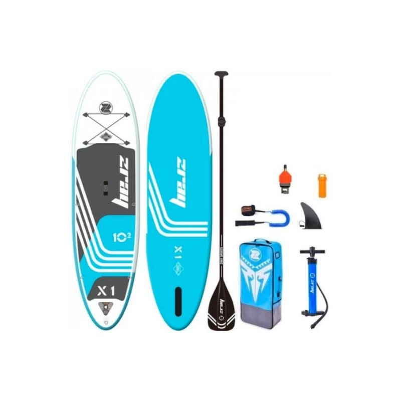 PACK (SUP, POMPE, PAGAIE) PADDLE GONFLABLE X-RIDER X1 10'2 ZRAY 1 PACK (SUP, POMPE, PAGAIE) PADDLE GONFLABLE X-RIDER X1 10'2 ZRAY