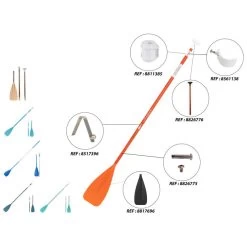 Pagaie Stand Up Paddle Démontable Et Réglable En 3 Parties (170-220cm Orange) 13 Pagaie Stand Up Paddle Démontable Et Réglable En 3 Parties (170-220cm Orange) -Board Zone Soldes pagaie stand up paddle demontable et reglable en 3 parties 170 220cm orange 4