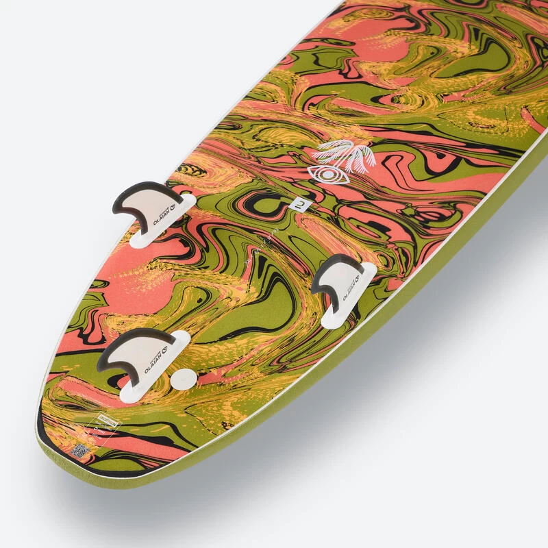 Planche De Surf Mousse 8'6" - 500 Kaki 9 Planche De Surf Mousse 8'6" - 500 Kaki – Image 9