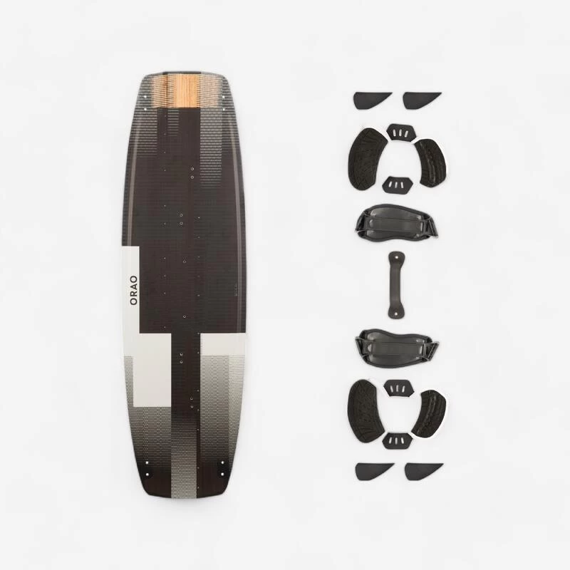 Planche Twintip Carbone De Kitesurf 138 X 41 Cm (pads Et Straps Inclus) - TT500 1 Planche Twintip Carbone De Kitesurf 138 X 41 Cm (pads Et Straps Inclus) - TT500