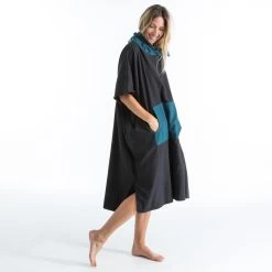 PONCHO SURF 500 ADULTE Noir -Board Zone Soldes poncho surf 500 adulte noir 2