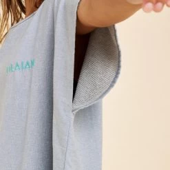 Poncho Surf Adulte - 100 Gris Chiné -Board Zone Soldes poncho surf adulte 100 gris chine 4