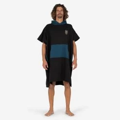 Poncho Surf Adulte - 500 Noir