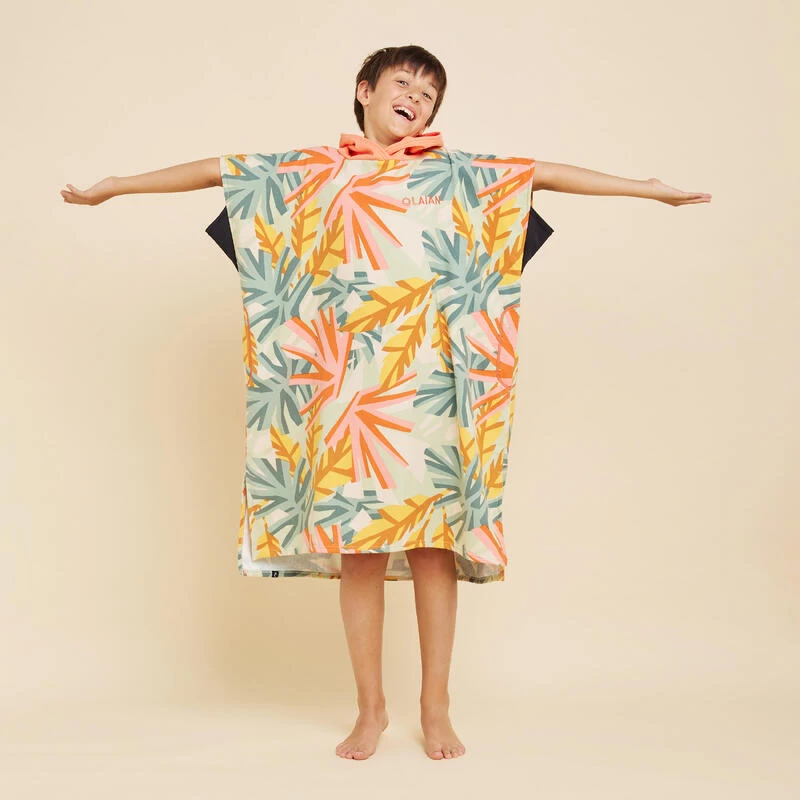 Poncho Surf Enfant 135 à 160 Cm - 550 Jungle 2 Poncho Surf Enfant 135 à 160 Cm - 550 Jungle – Image 2
