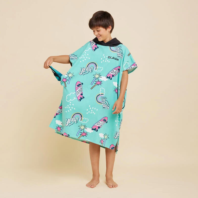 Poncho Surf Enfant 135 à 160 Cm - 550 Skatepark 5 Poncho Surf Enfant 135 à 160 Cm - 550 Skatepark – Image 5
