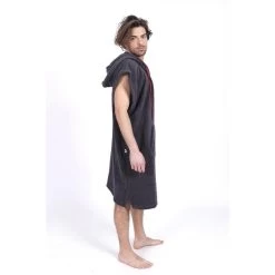 Poncho Surf | Gris | Sans Manches | Grande Taille -Board Zone Soldes poncho surf gris sans manches grande taille 4