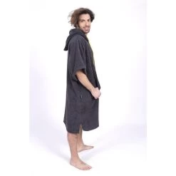 Poncho Surf Gris | Taille Unique | 100% Coton | Unisexe | Avec Manches -Board Zone Soldes poncho surf gris taille unique 100 coton unisexe avec manches 3