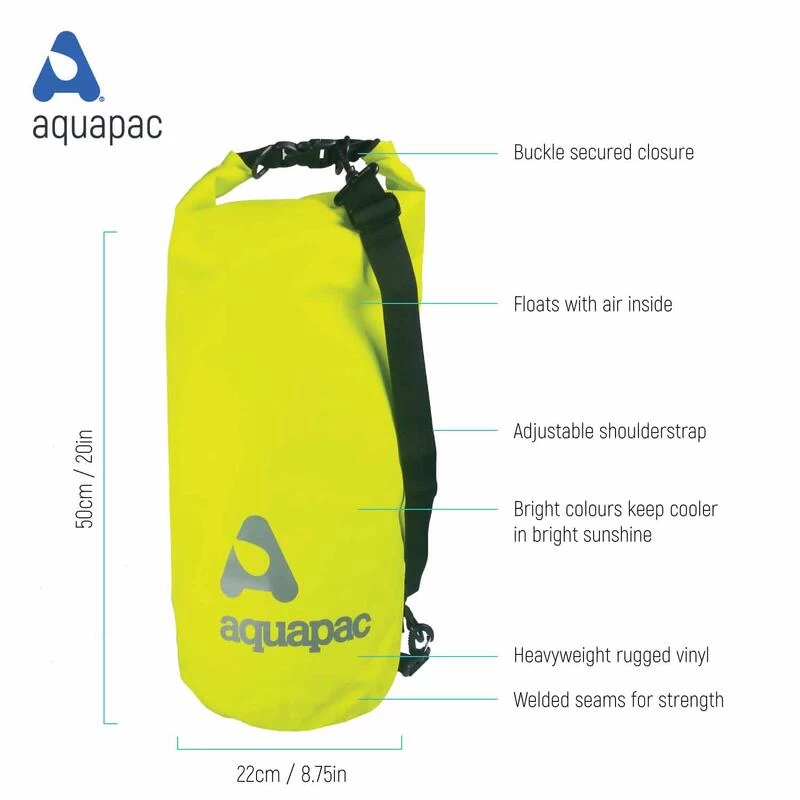 Aquapac Sac étanche 25L Heavyweight Avec Bandoulière Vert Acide 3 Aquapac Sac étanche 25L Heavyweight Avec Bandoulière Vert Acide – Image 3