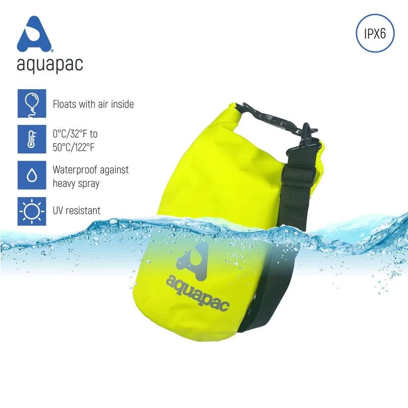 Aquapac Sac étanche 7L Heavyweight Avec Bandoulière Vert Acide 2 Aquapac Sac étanche 7L Heavyweight Avec Bandoulière Vert Acide – Image 2