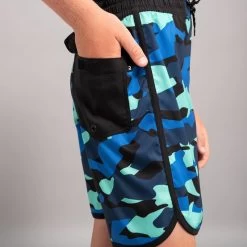 SHORT DE BAIN 500 BLEU CAMO 16 SHORT DE BAIN 500 BLEU CAMO -Board Zone Soldes short de bain 500 bleu camo 7