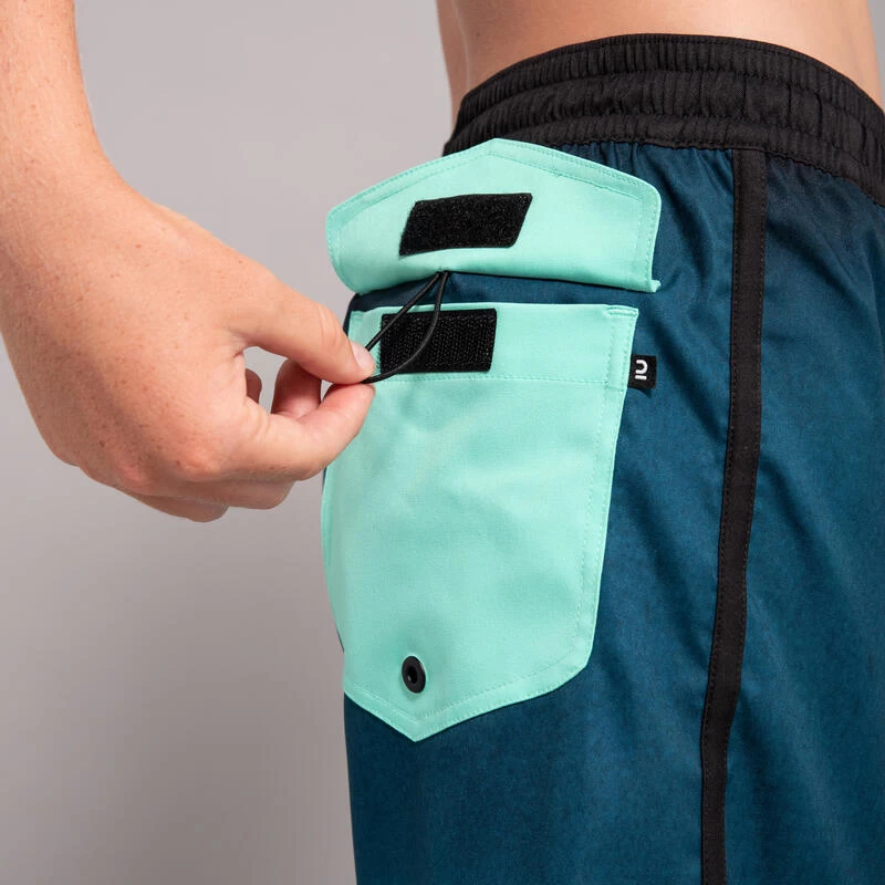 SHORT DE BAIN 500 BLEU NOIR 8 SHORT DE BAIN 500 BLEU NOIR – Image 8