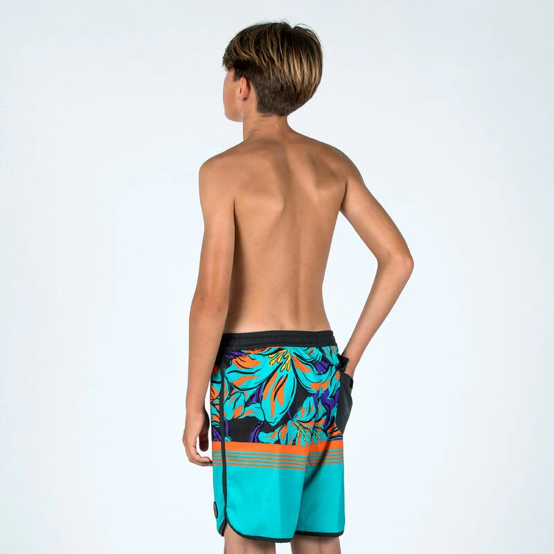 Short De Bain Garçon - 500 Memphis Vert 2 Short De Bain Garçon - 500 Memphis Vert – Image 2