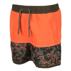 Regatta Short De Bain SERGIO Enfant (Orange Vif / Vert Kaki Sombre) -Board Zone Soldes short de bain sergio enfant orange vif vert kaki sombre 3