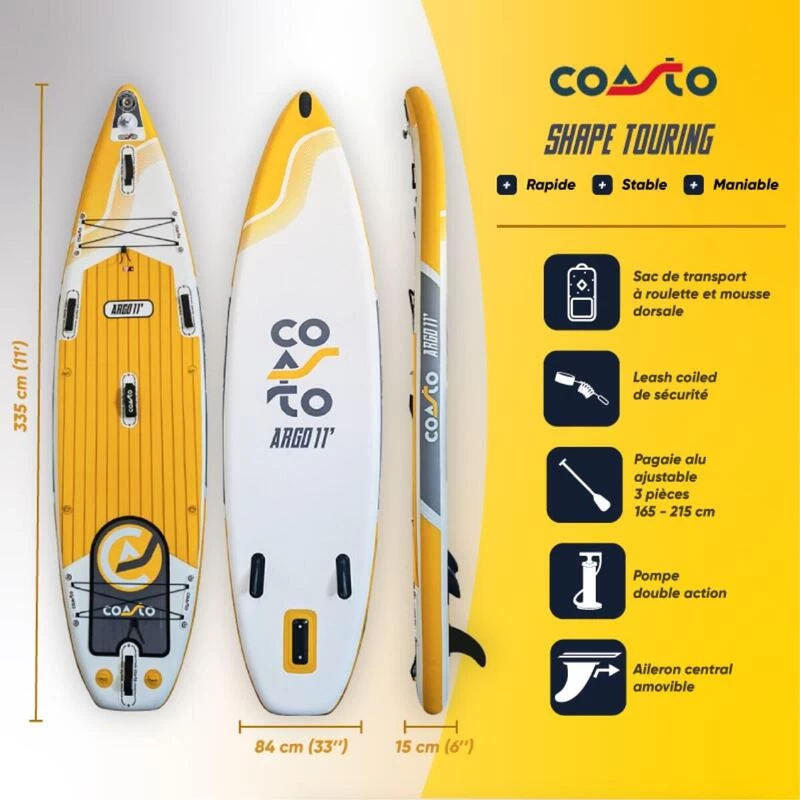 Stand Up Paddle Gonflable All-Round Argo Dropstitch TTS 335x84x15cm 11'x33"x6" 2 Stand Up Paddle Gonflable All-Round Argo Dropstitch TTS 335x84x15cm 11'x33"x6" – Image 2