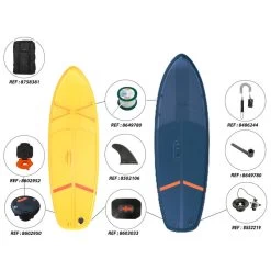 STAND UP PADDLE GONFLABLE DEBUTANT COMPACT S BLANC - JAUNE -Board Zone Soldes stand up paddle gonflable debutant compact s blanc jaune 5