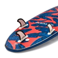 SURF MOUSSE 500 8'6". Livrée Avec 1 Leash Et 3 Ailerons. -Board Zone Soldes surf mousse 500 86 livree avec 1 leash et 3 ailerons 3