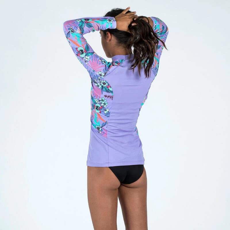 Tee Shirt Anti Uv Manches Longues Fille - 500 Orchid Violet 3 Tee Shirt Anti Uv Manches Longues Fille - 500 Orchid Violet – Image 3