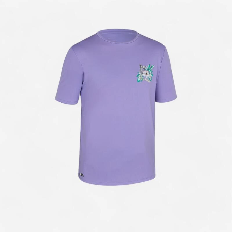Water Tee Shirt Junior Manche Courte Ibiscus Violet 1 Water Tee Shirt Junior Manche Courte Ibiscus Violet